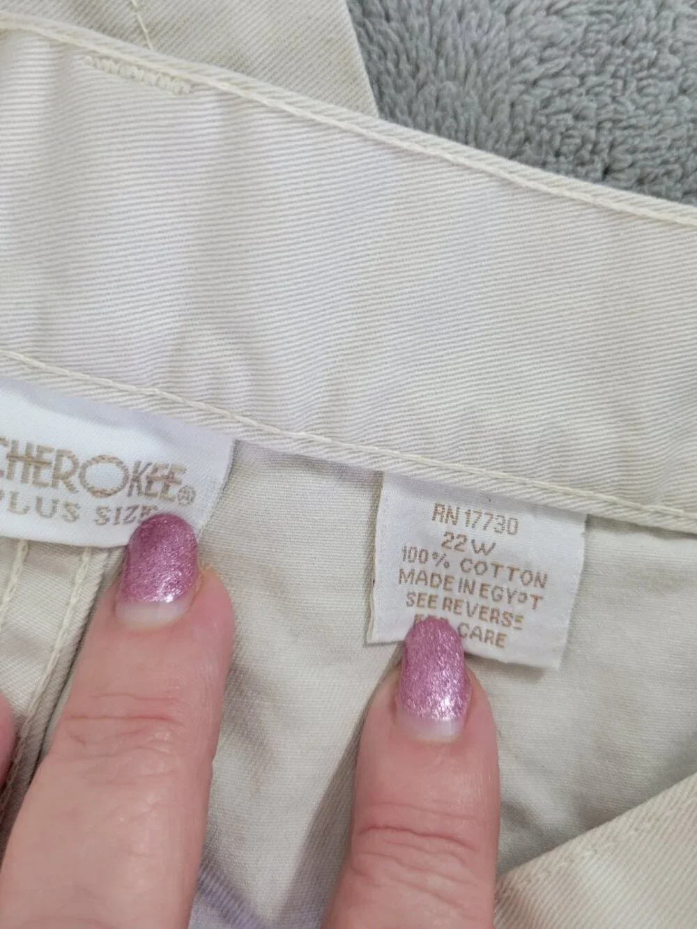 Cherokee Women's Off White Denim Shorts Size 22W 100% Cotton Casual WHI5E
